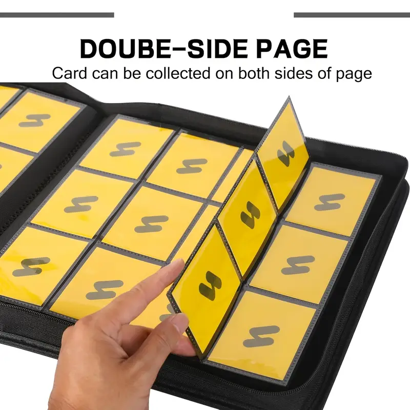 720 pocket trading card binder sleeves capacity pu card - Temu Oman 720 pocket trading card binder sleeves capacity pu card - Temu Oman