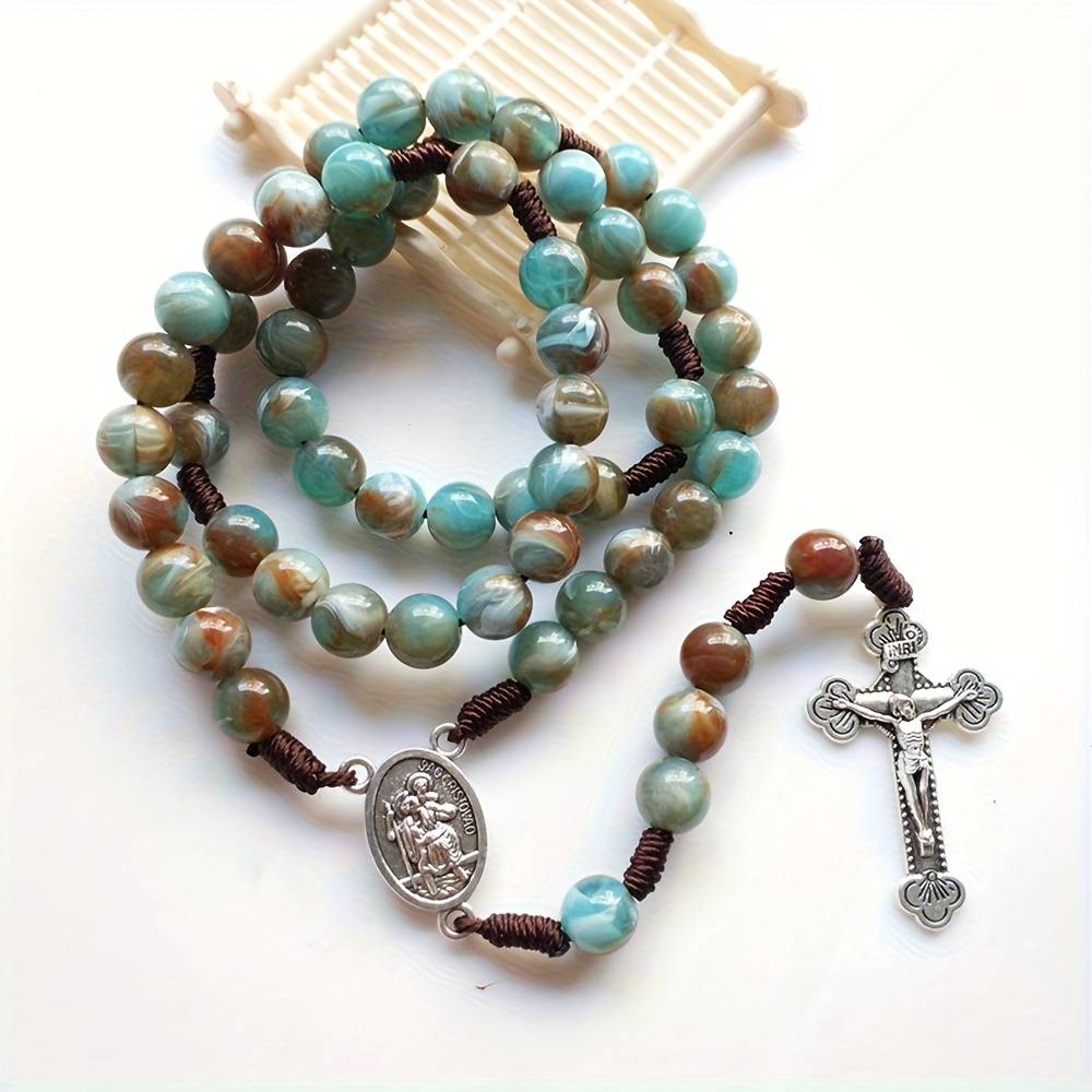 Handcrafted Vintage Beaded Necklace With Pendant - Spiritual Jewelry For Easter, & Use