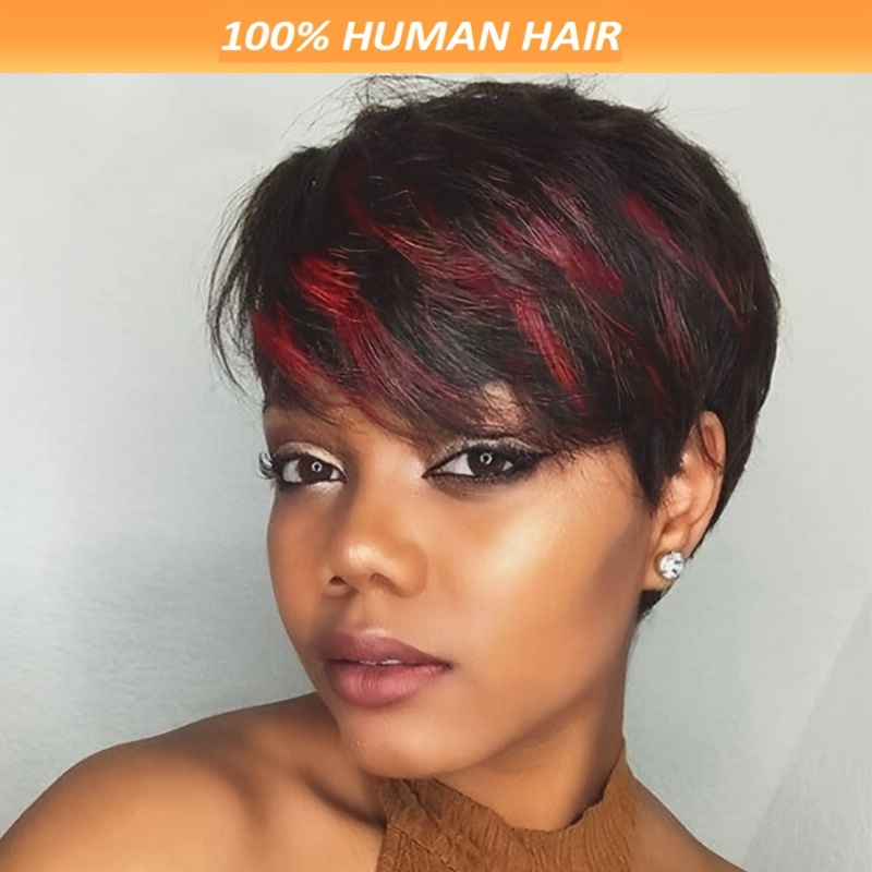 

Chic Pixie Cut Wig For Women - 4" Short Straight Human Hair, Natural Hairline & Layered, 180% Density Brazilian Virgin For Daily Use