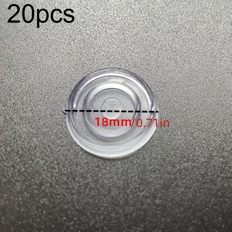 20pcs Transparent Anti-slip Suction Cup Pads - Durable, Round Pad Feet For Living Room And Office Safe Glass Desktop Fixing Furniture Hardware, Furniture Foot Pads