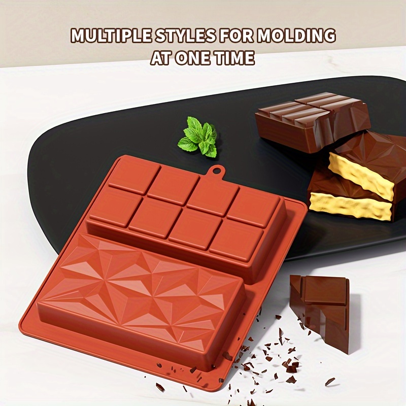 

Silicone Chocolate Bar Mold, 1pc - Deep Extra Large, Silicone Mould For Stuffed Chocolate Bars,, Filling And Crafting