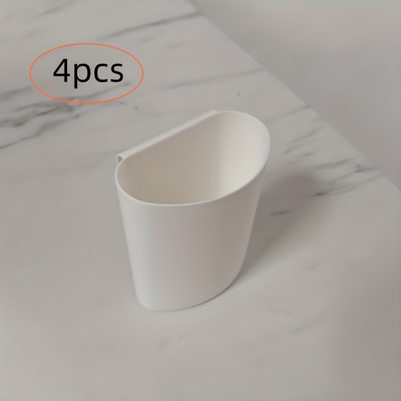 4pcs Hanging Cup Holder, Rolling Cart Additions, Practical Trolley Additions, Hanging Box, Hanging Flower Pot, Space , Storage Bucket, Desktop Container, Makeup Pencil Holder
