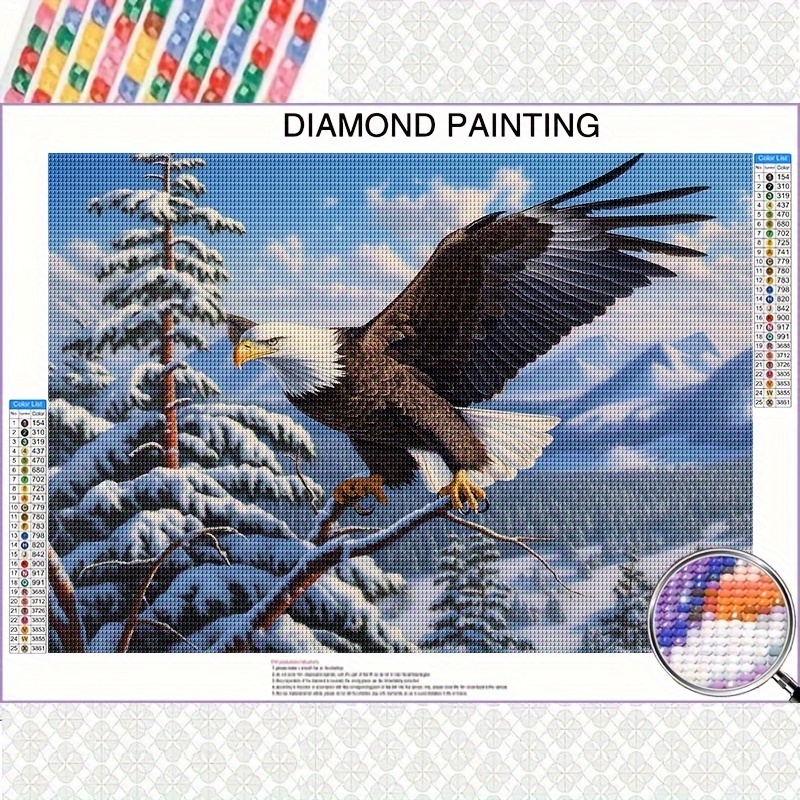 

5d Kit - Frame 1pc, Eagle In , Decor, For Diy , Seasonal Gifting