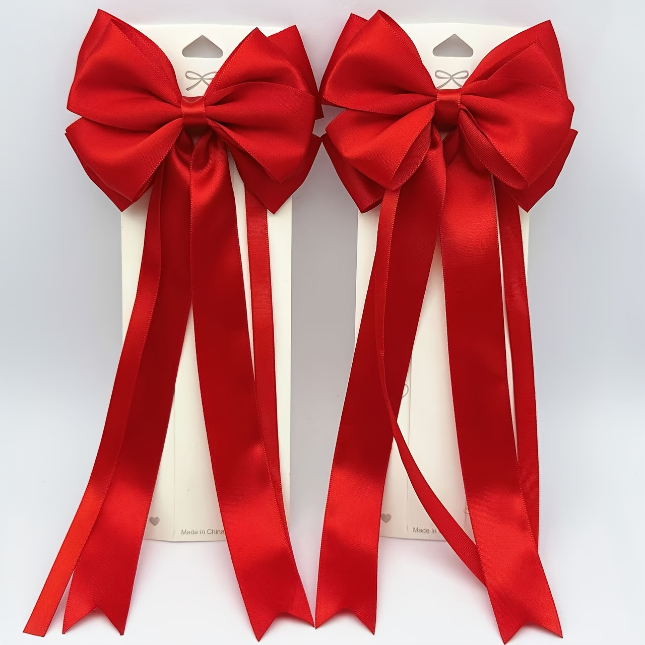 TEMU Confezione fermagli per capelli con a nastro con nappe lunghe, colori solidi, nastro liscio e resistente, adatti per l'uso e le feste, articolo