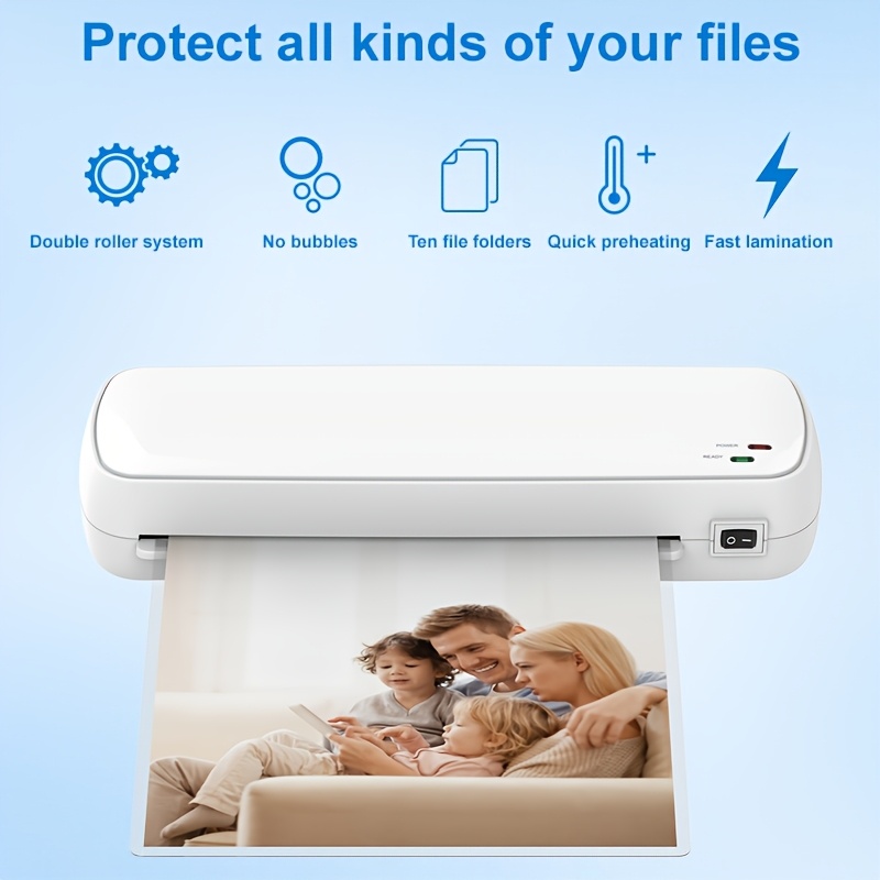 Image of Laminator Machine, Features -up, Fast Laminating For Documents And Photos, Enhancing Long- Color Preservation. Suitable For Family, Office, And School Use, A4/a5/a6 Sizes