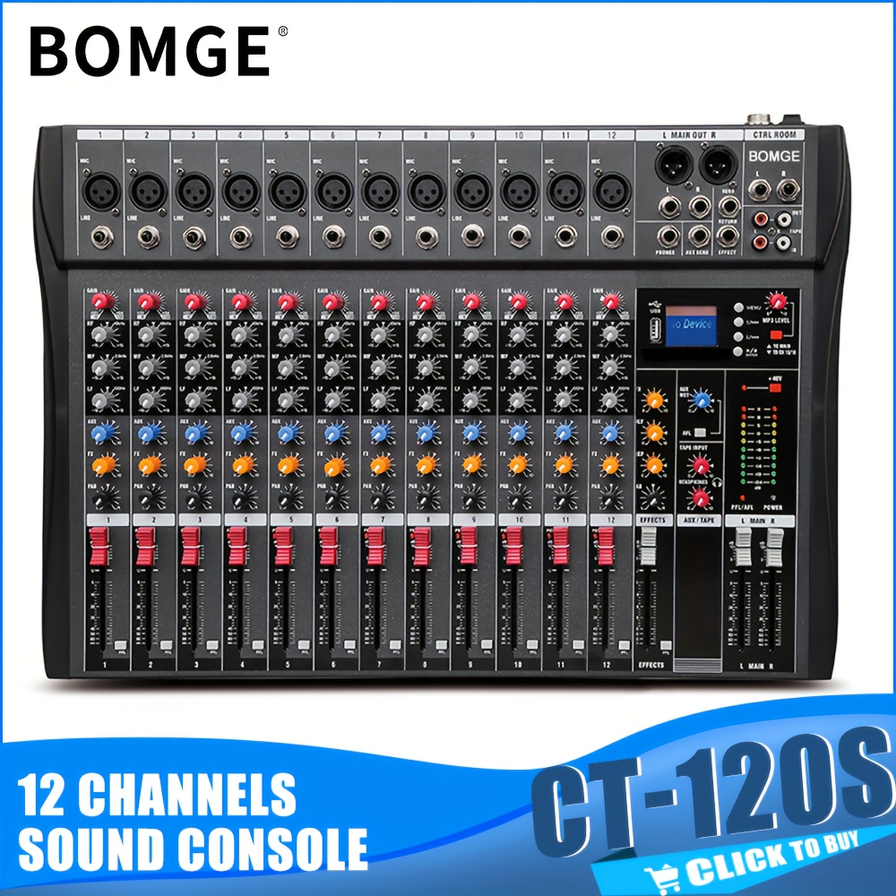 Ct80s Ct 80s Professional 8 Channel Audio Mixer Sound Board - Temu