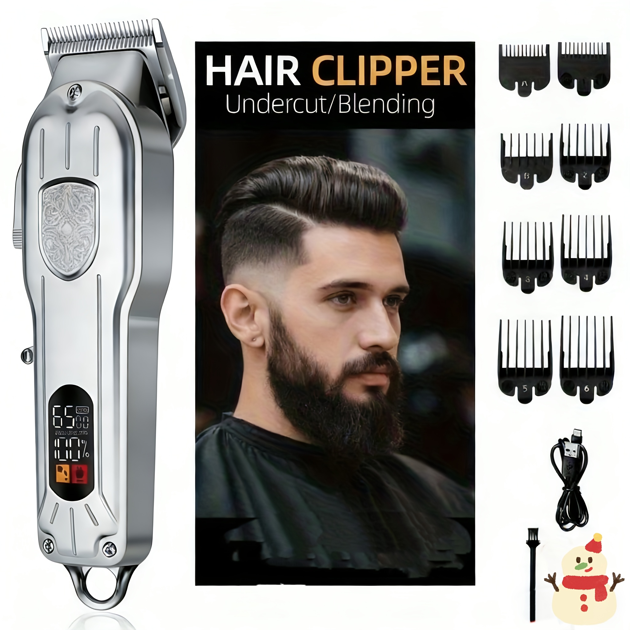 TEMU Multi-functional Rechargeable Hair Clipper, Men's Electric Hair And Beauty Combination Trimmer And Hair Clipper Kit