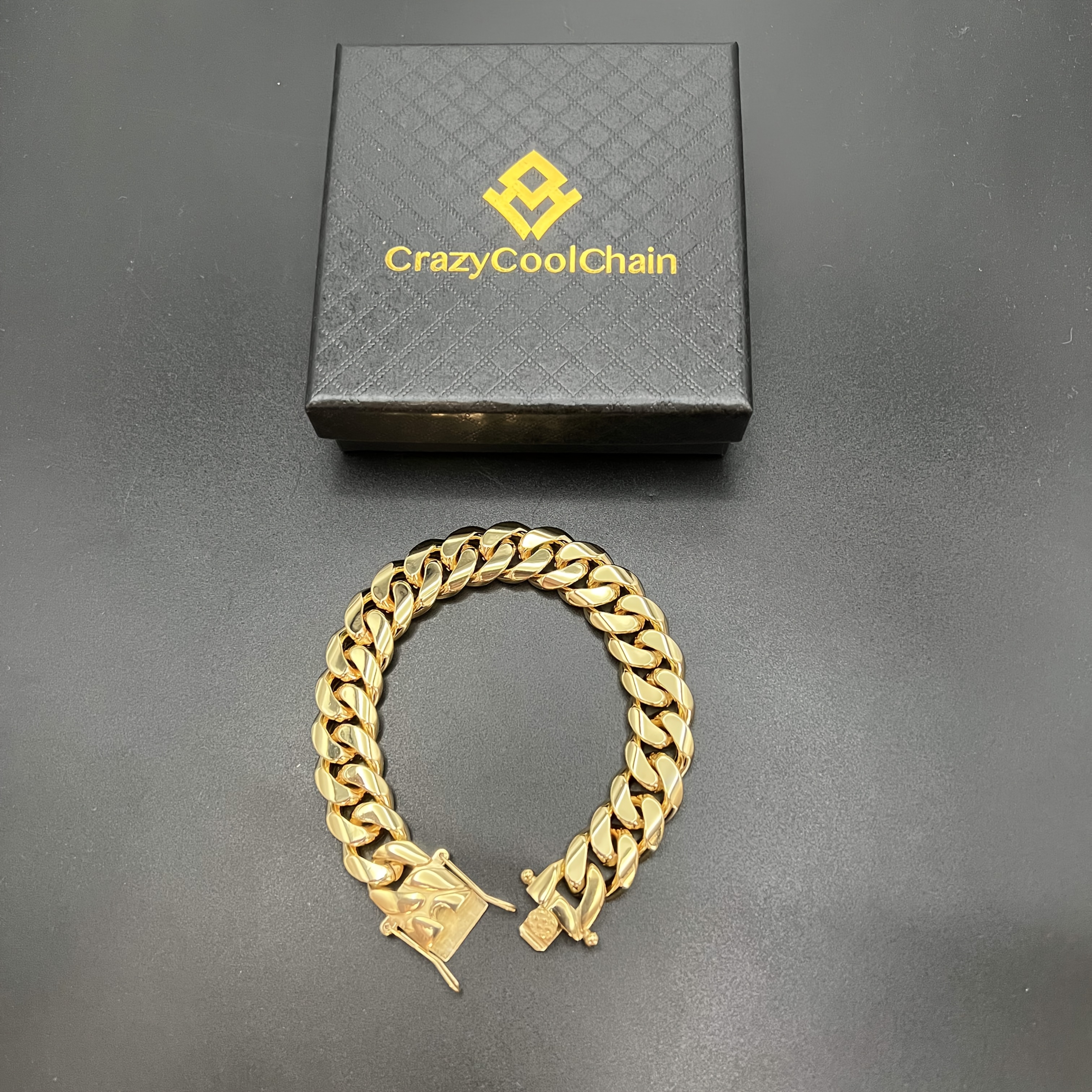Teen's 18K Gold Plated Durable Cuban Bracelet — Stylish Buckle