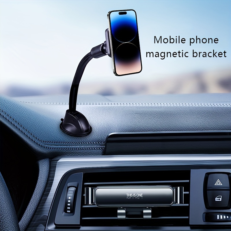 

Strong Magnetic Phone Holder, Phone Holder That Can Rotate 360 °, Universal Foldable Long Arm Instrument Panel Ventilation Bracket, Suitable For Live Streaming, Automotive, Home, And Office Use
