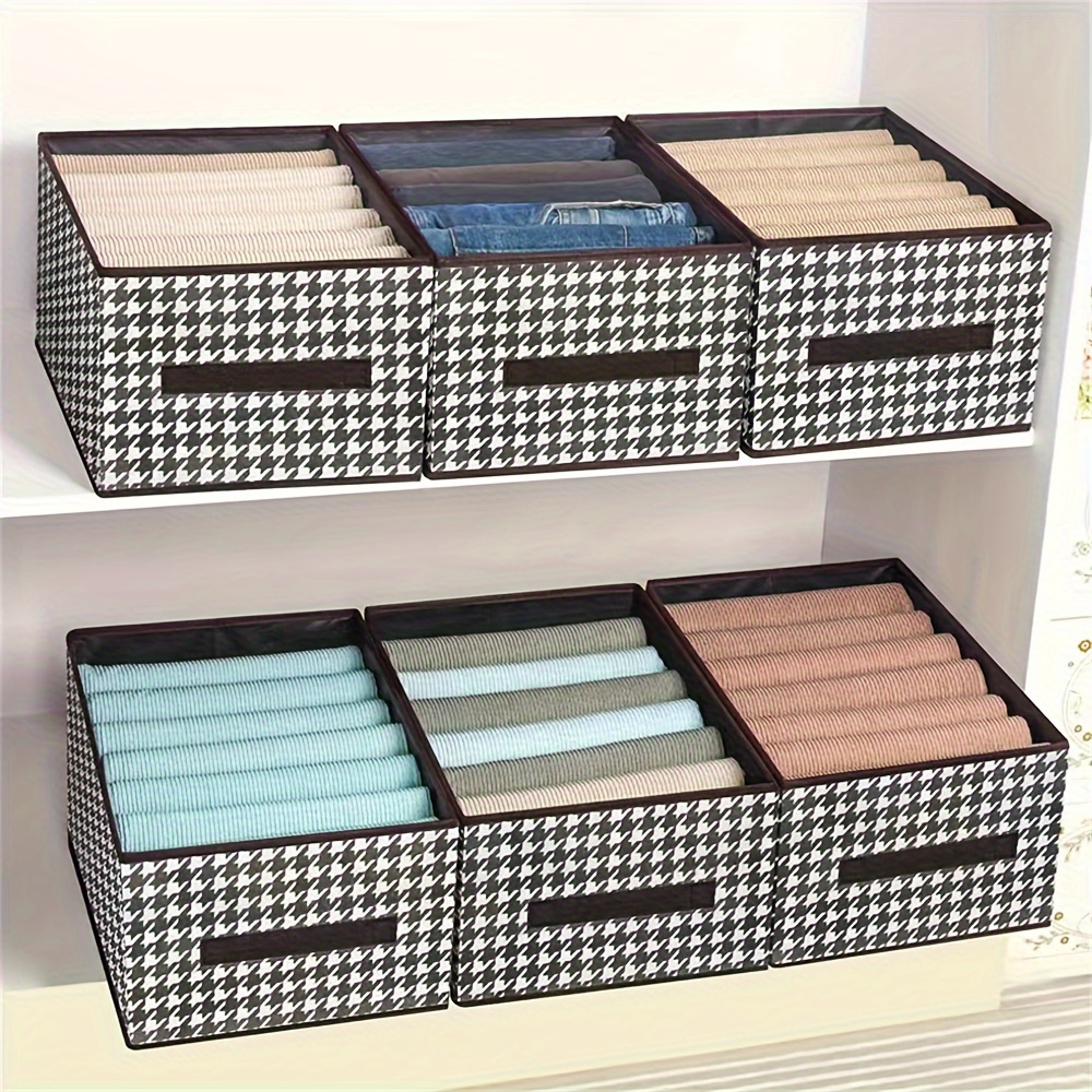 

Houndstooth Pattern Design Organizer Box, Home Organization For Clothes, Toys, Books, Versatile Container