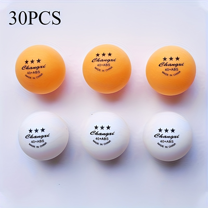 TEMU High-elastic And Durable Table Tennis Balls For Training And Competition - Abs Material, Sports Equipment, White, Universal Use