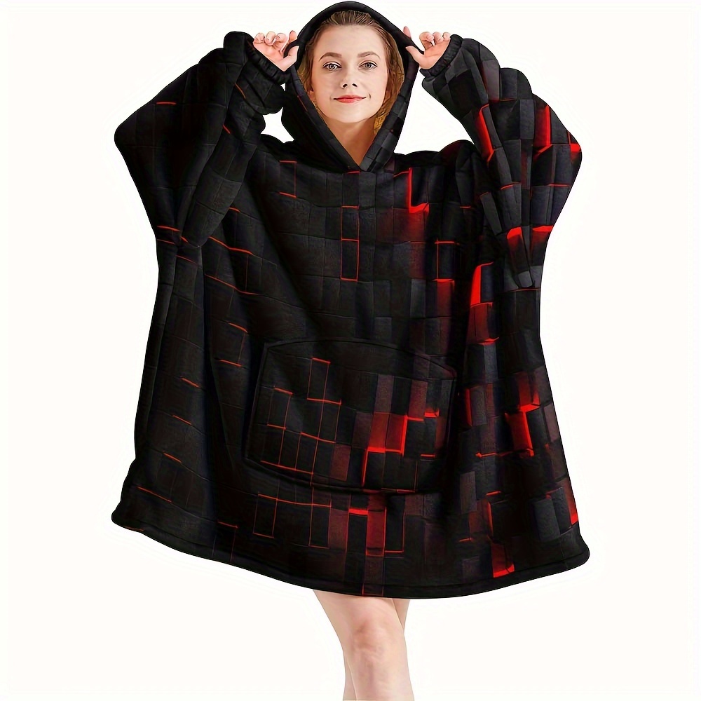 

3d Blanket - Polyester, , - Adult Hooded Blanket For And - For Women