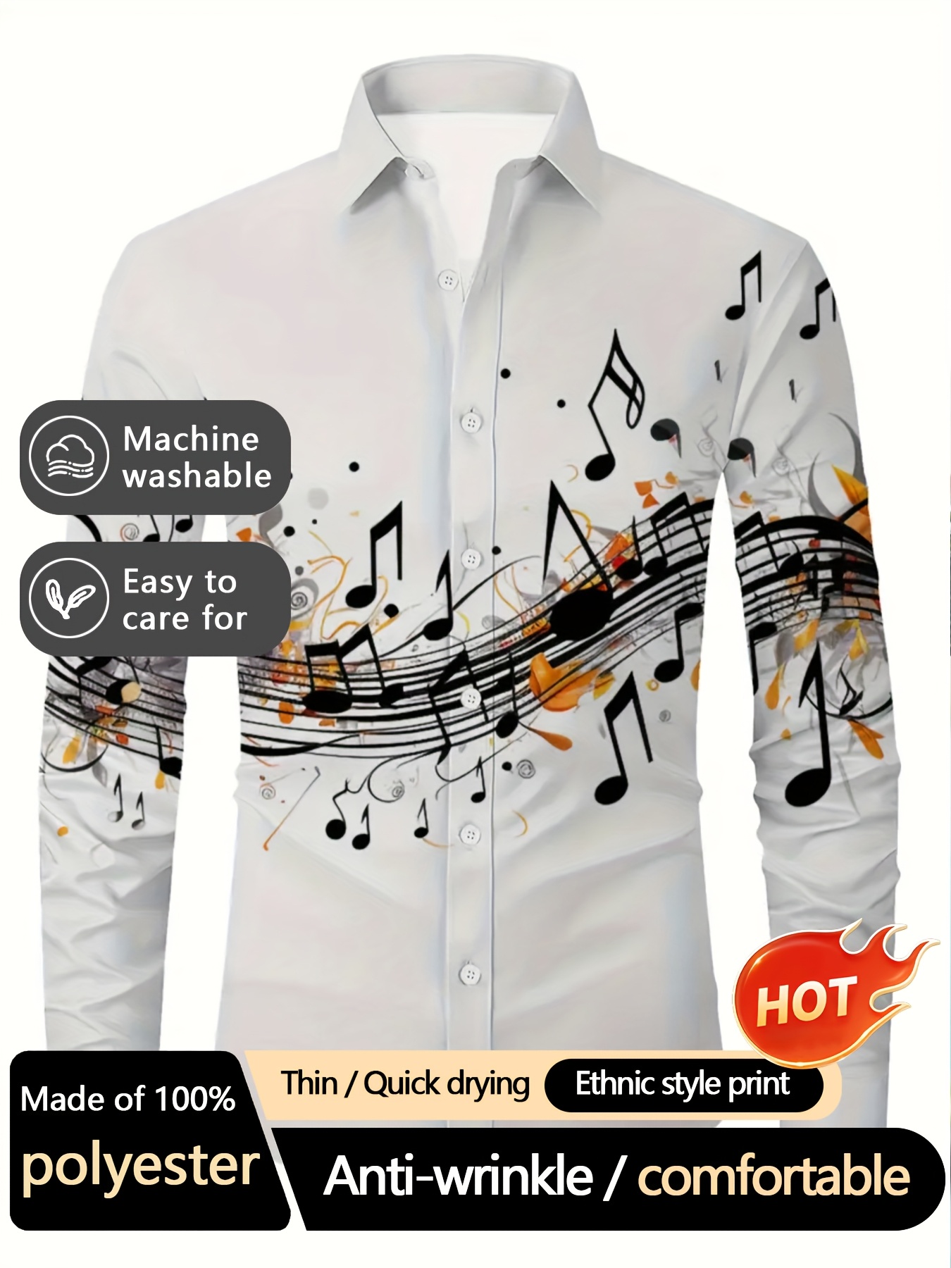 mens music shirts sold on Temu United States