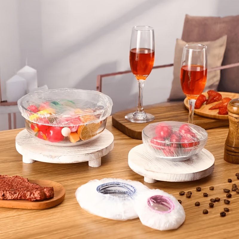 TEMU 258pcs Thickened And Upgraded Food-grade Cling Film, Colored Stretchable Leak-proof Dust-proof Plastic Packaging Film Sleeve, Reusable Elastic