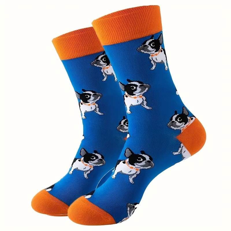 

Cute Cartoon Dog Mid-calf Socks - Breathable Polyester, Couples