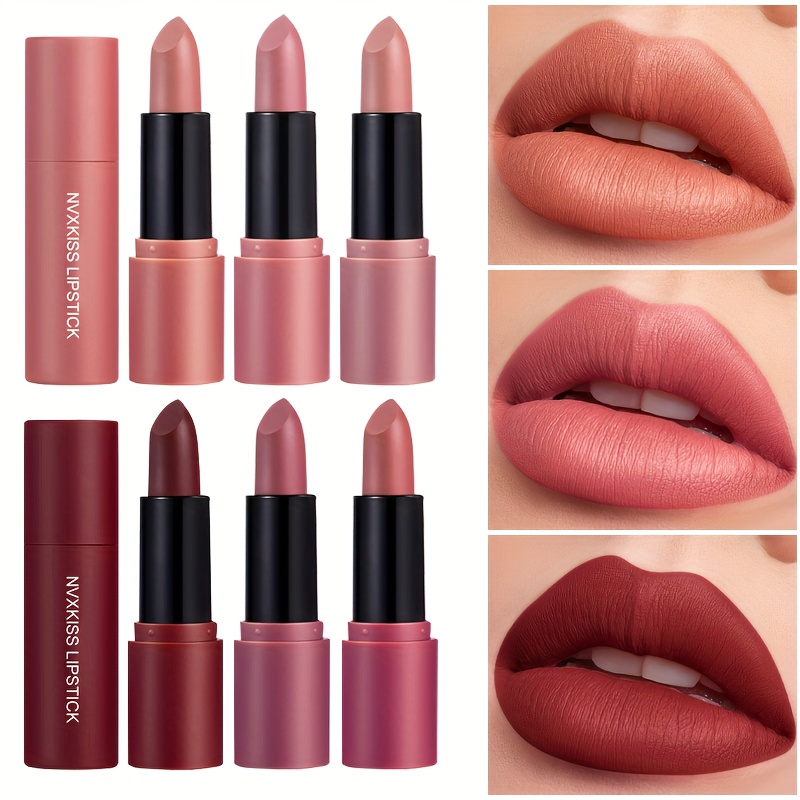 6-Pack Matte Lipstick Set, Long-Lasting Waterproof, Matte Velvet Texture, Nude   Mixed Color Lipstick Box, Christmas, Valentine S Day and Other Holiday Gifts, Moisturizing Lip Stick, Christmas Presents, Special Occasion Makeup, Velvet  ,   Gloss,  ,   Ingredients, Glossy Lip Gloss, Gift for Christmas, Gift for Valentine S