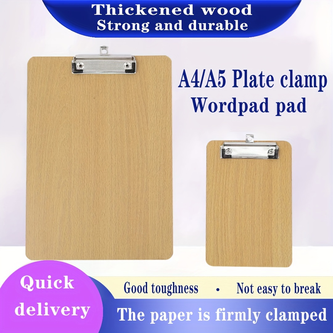 

Crude Wood Clipboard A4/a5 Size, Clip Folder, Office Stationery, Document Holder, Menu Clip, Meeting Clipboard, Signature Pad Board