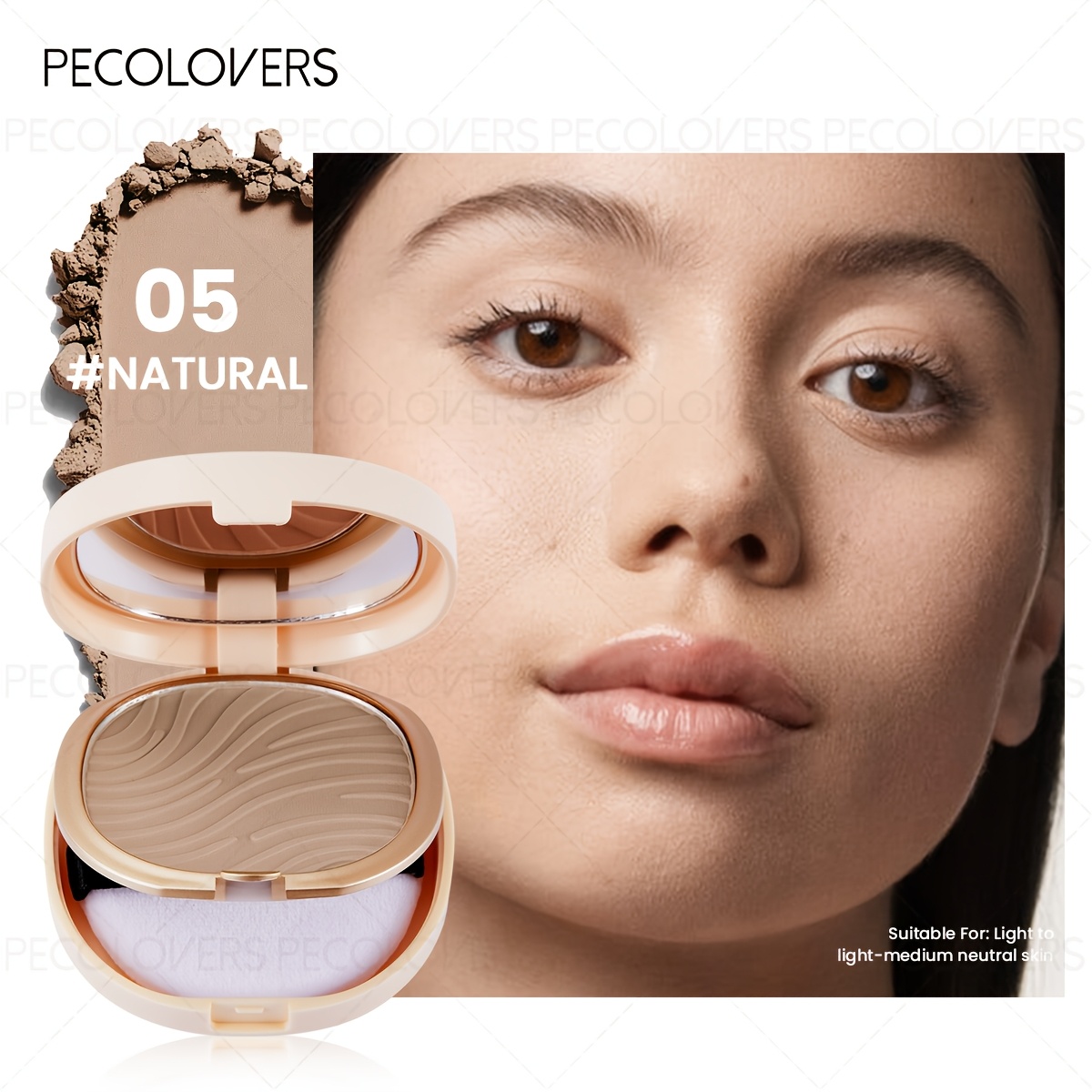 Matte Setting Powder Pressed Mineral Makeup Powder Foundation Full Coverage Medium Powder To Finishing