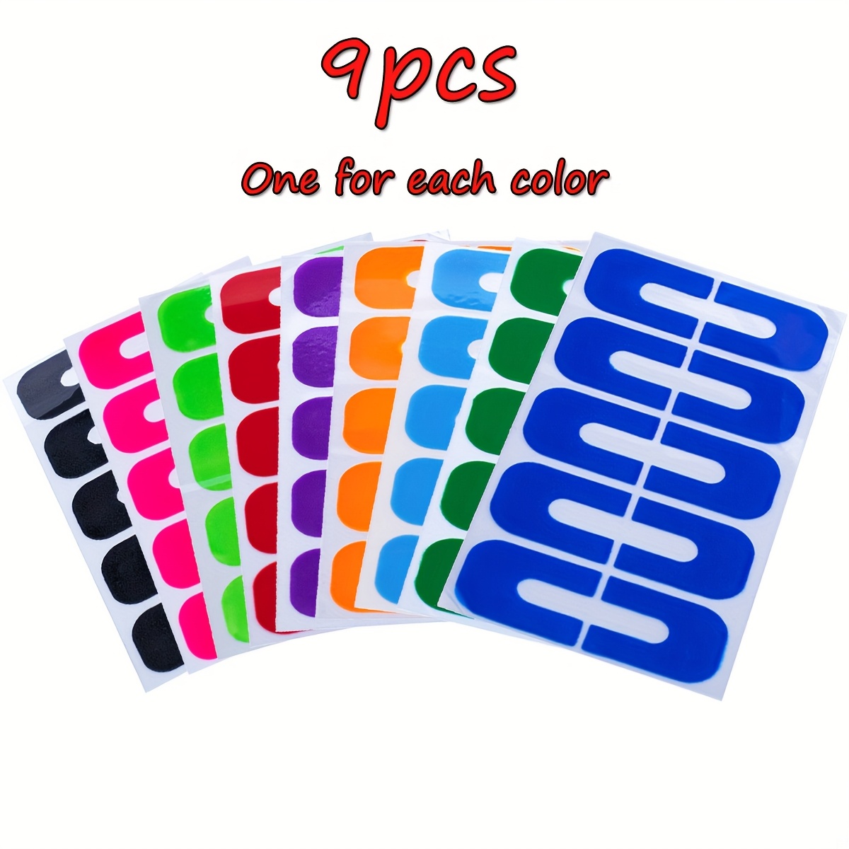 TEMU 1 Sheets, 9 U-shaped Nail Polish Protectors - Off Finger Skin And Cuticle Protectors, Mess-free Manicure, Stamping, Painting - Fragrance-free Manicure Tools And Accessories, A Must For Beginner