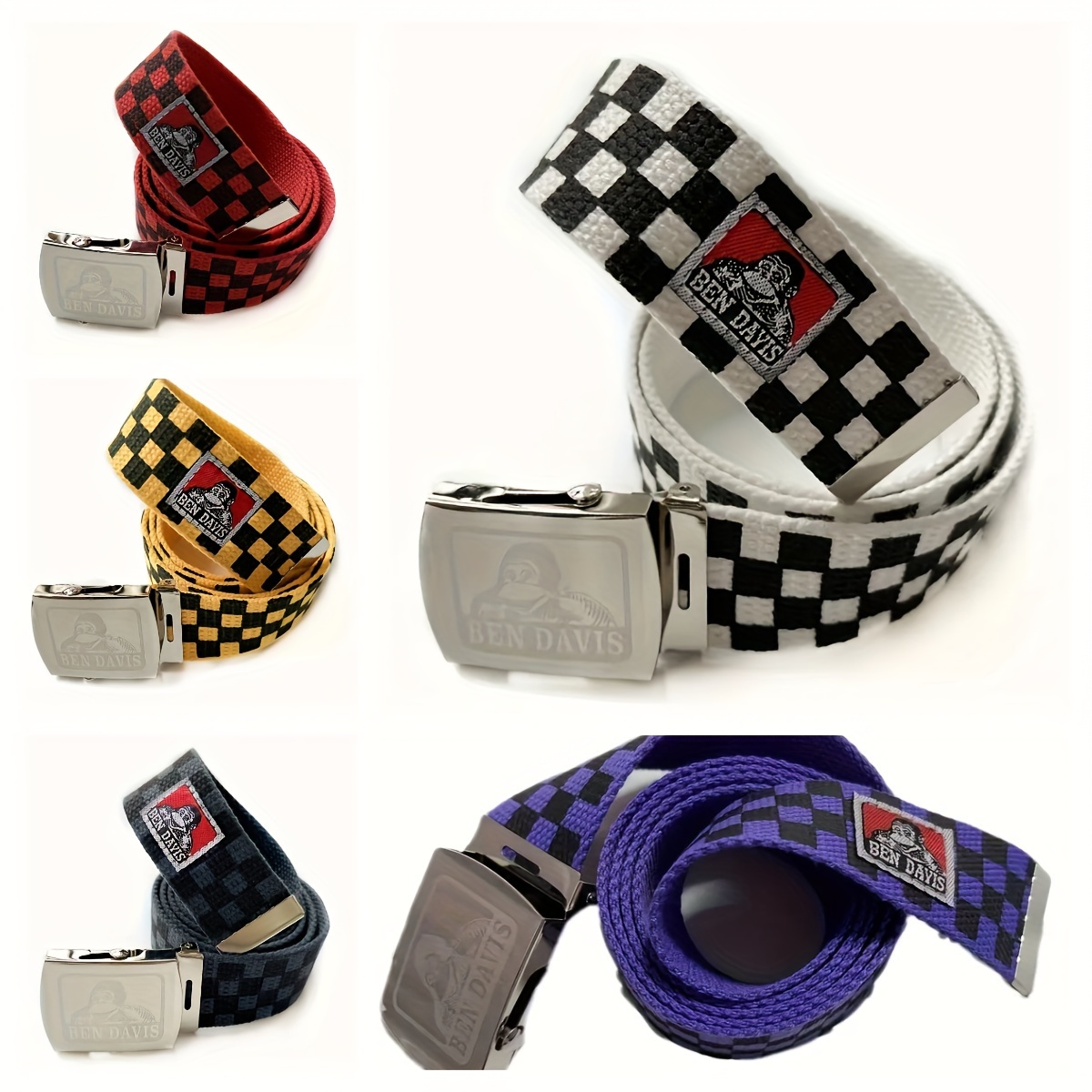 

1pc Fashionable Belt, Gorilla Belt, Plaid Pattern, Brief And Simple Design, Useful And Durable, For Casual Wear Festival Party Daily Life Vacation, Man