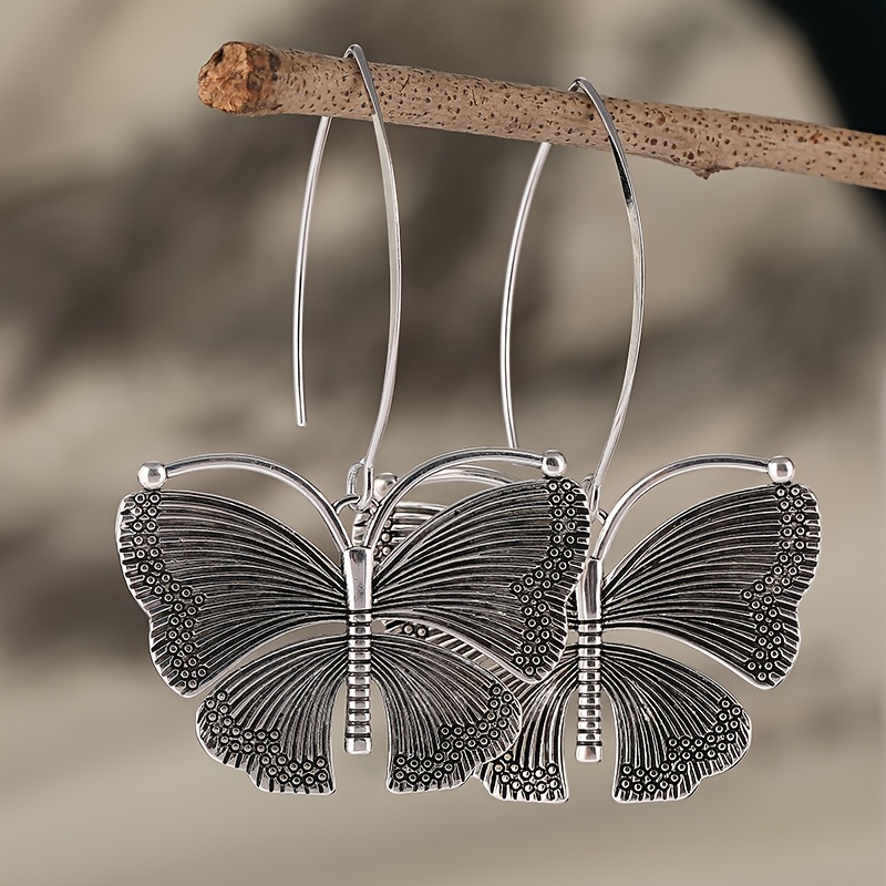 E-shop Vintage Handgefertigte Schmetterlingshaken-Ohrringe, Elegante Accessoires für Frauen, Geeignet für den und Partys, Exquisites Geschenk für