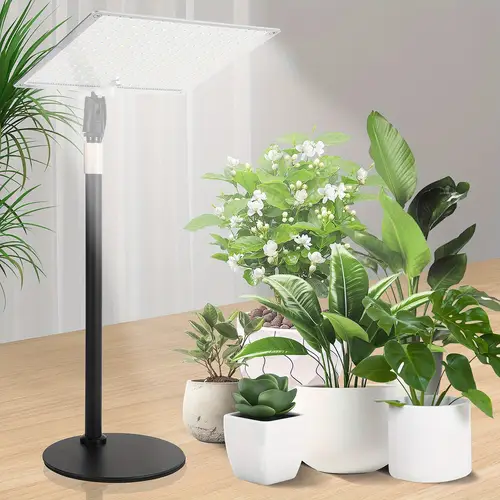204 led beads light desktop growth light with base bright led plant light with automatic on off timer 3 9 12h adjustable brightness adjustable height suitable for indoor plants