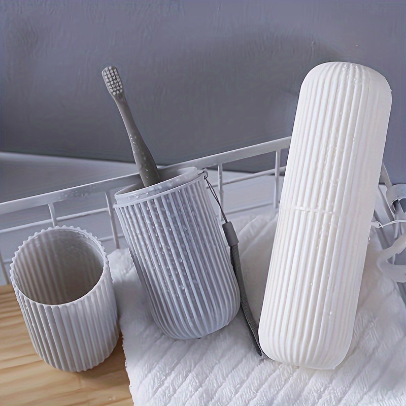 Vertical Stripe Toothbrush Holder Case Portable Travel Temu