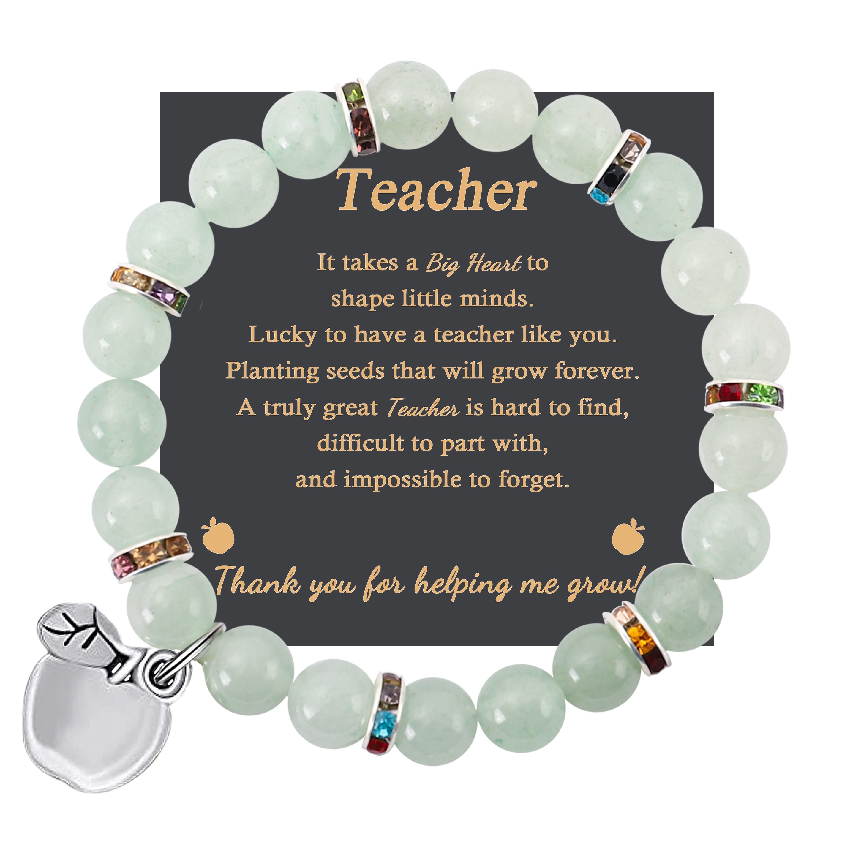TEMU 1pc Back To School Gift/thanksgiving Gift/graduation Gift/birthday Gift - Retro Jewelry Bracelet Gift For Teachers, Unique Appreciation Gift For
