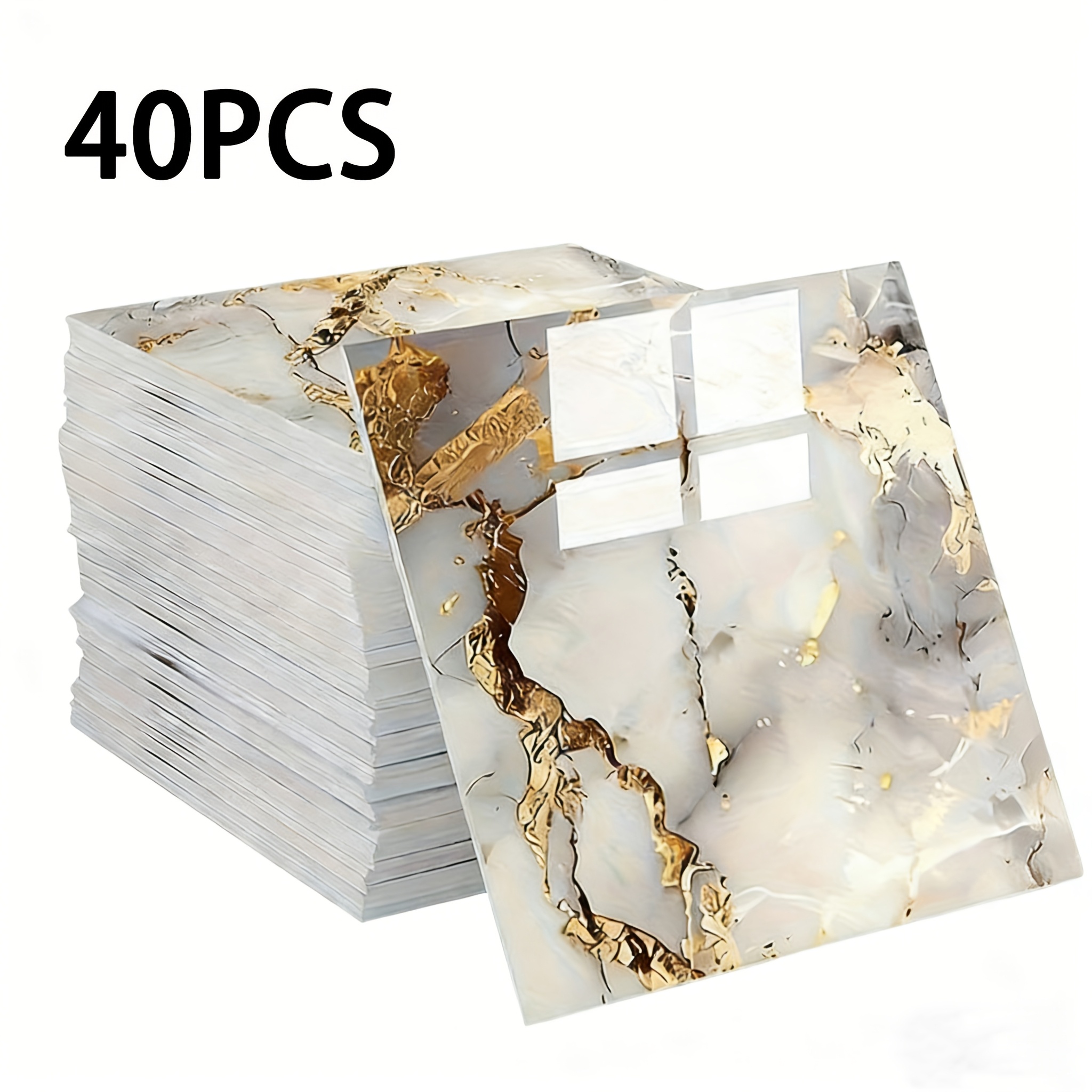 TEMU 40 Piezas de Pegatinas de Pared Azulejo, Modernas y Sencillas, Materiales de Calidad, Fáciles de Instalar, Cortables, Reutilizables, Adecuadas