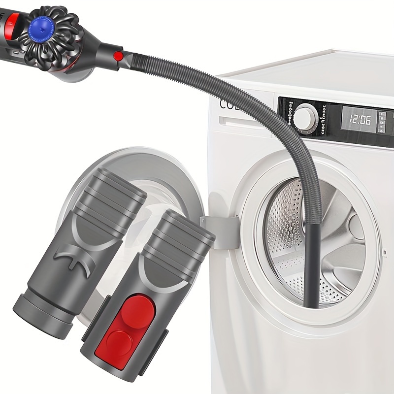

1pc Dryer Vent Cleaner Kit, Vacuum Hose Attachment For Dyson, V15 V12 V11 V10 V8 V7 V6 Vacuum Cleaners, Lint Remover, Dryer Lint Vacuum Attachment, Gray