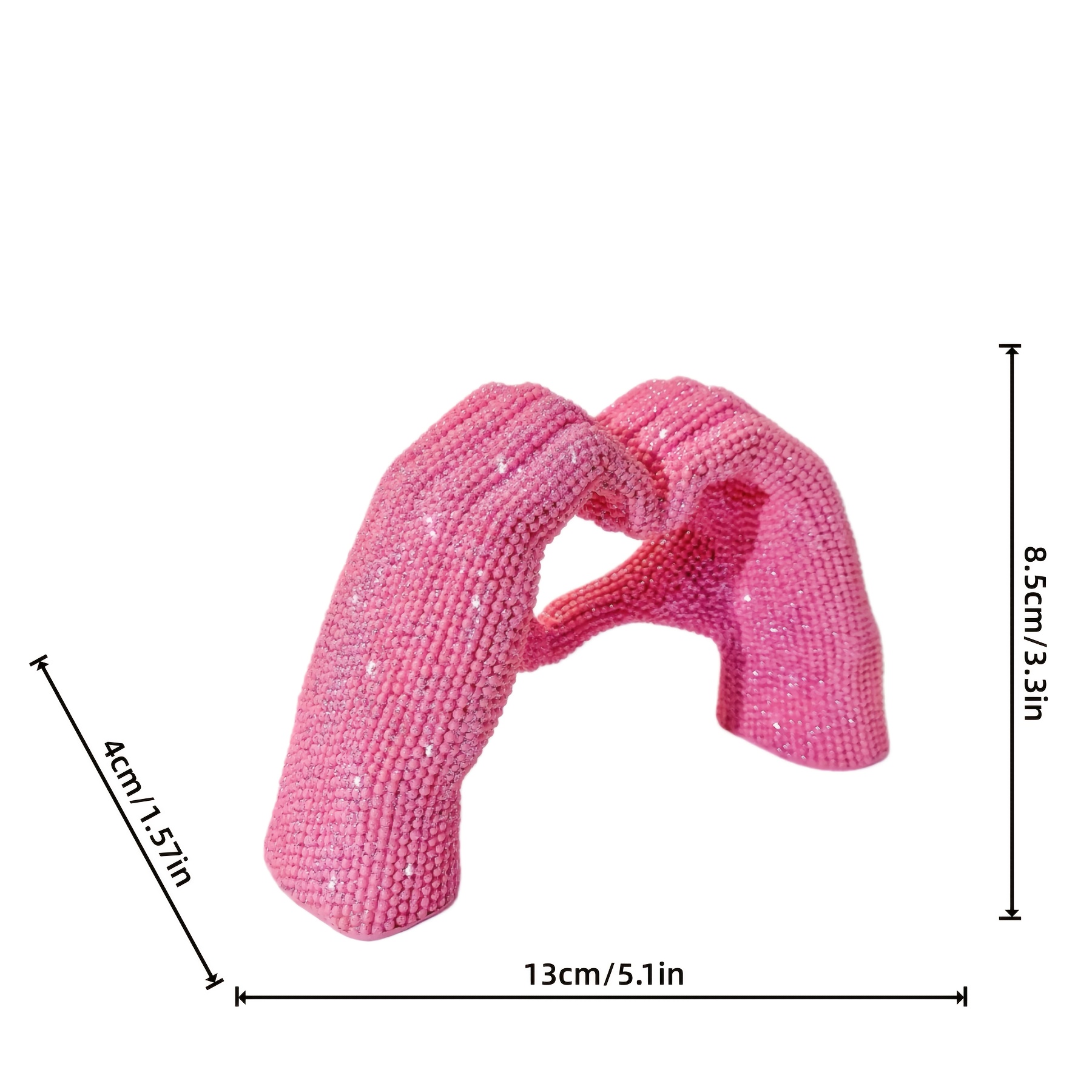 TEMU 1pc Sweet Loving Hand - Crystal Accent Resin Art For Bedroom, Den &