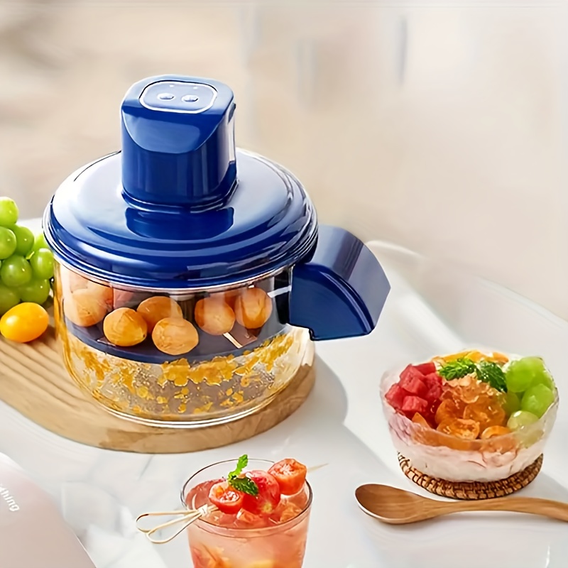 TEMU Automatic & Vegetable Peeling Machine With Operation & Auto- System - Heavy-duty Plastic Construction, Curved For Grapes, Garlic, , Potatoes,
