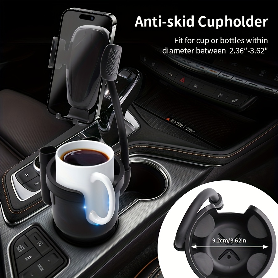 

Car Cup Holder Expander For Car Adapter Adjustable Multifunctional Dual Cup Holder With Phone Holder Organizer