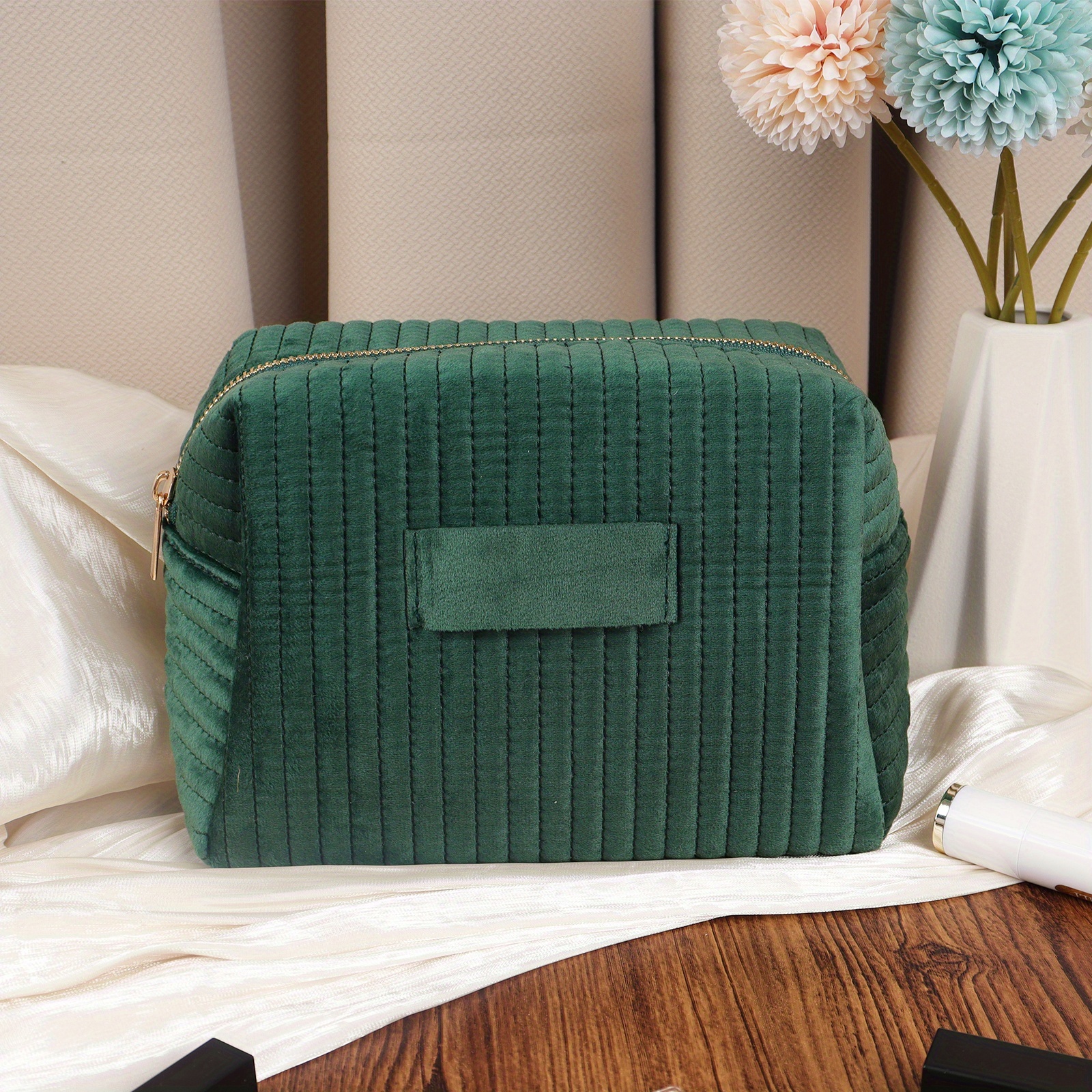 TEMU Beauty case personalizzato con , beauty case in velluto/sacchetto portaoggetti per cosmetici, regalo personalizzato per , , beauty case da