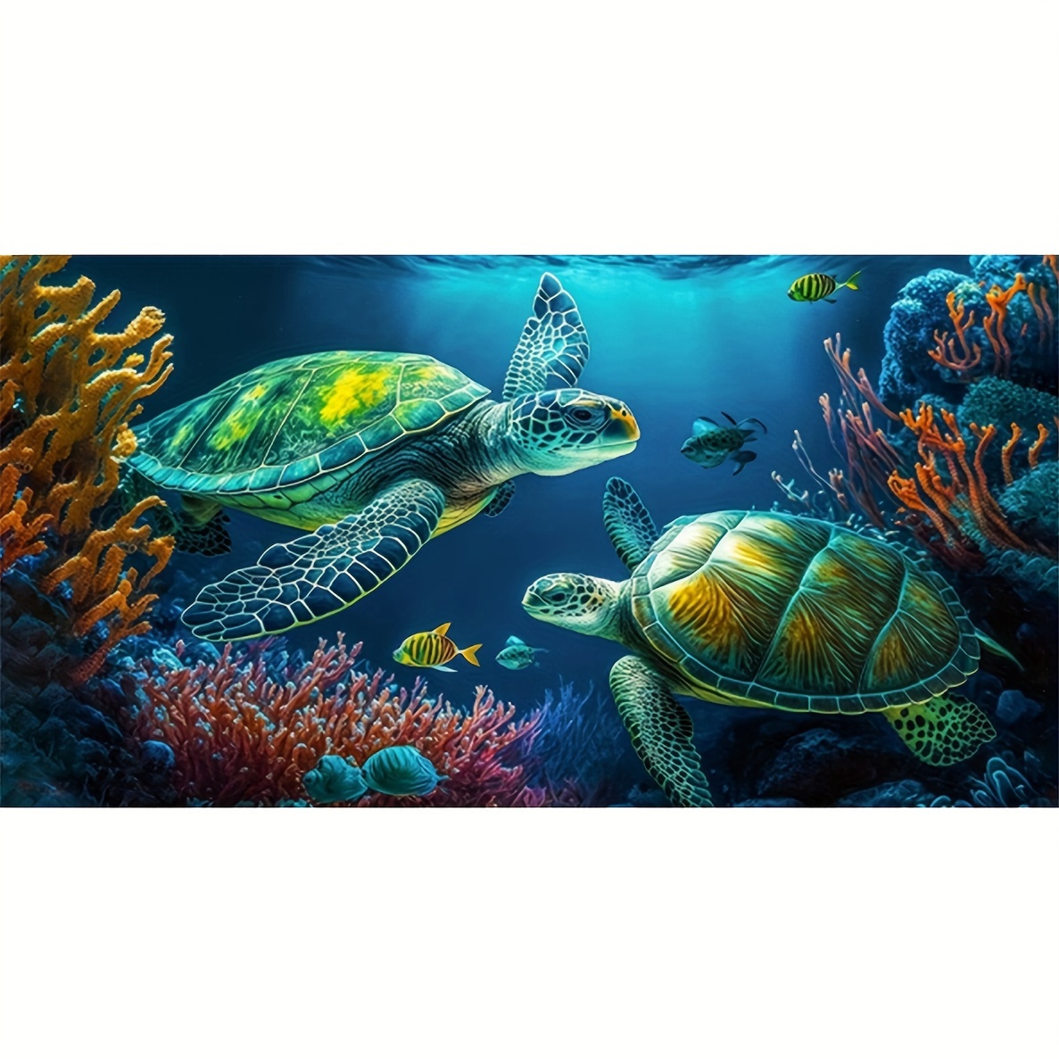 

1pc Large Size Turtle Pattern Diamond Art Painting Kit 5d Diamond Art Set Painting With Diamond Gems, Arts And Crafts For Home Wall Decor No Frame (50x100cm/19.7x39.4inch)