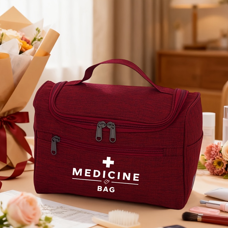 TEMU Sac de avec logo croix médicale et sac médical, sac de grand format à grande capacité avec , organisateur multi-compartiments, trousse de