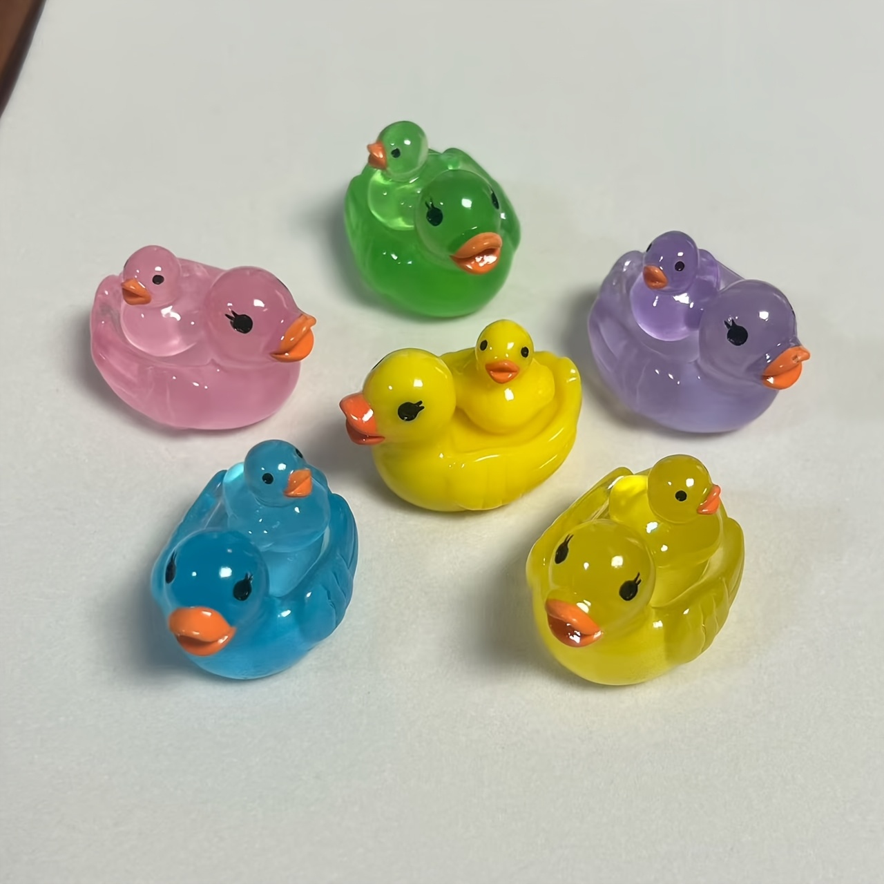 TEMU 24pcs Cartoon Duck Themed Aquarium Decorations, Including 12 Big Ducks And 12 Cute Little Ducks, Party Gifts, Birthday And Holiday Presents,