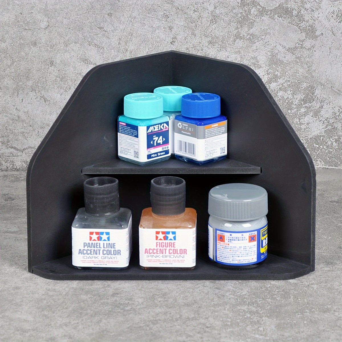 

Model Kit Paint Organizer Storage Rack - Plastic Tool Holder For Model Making, Painting, And Coloring - Suitable For Ages 14+