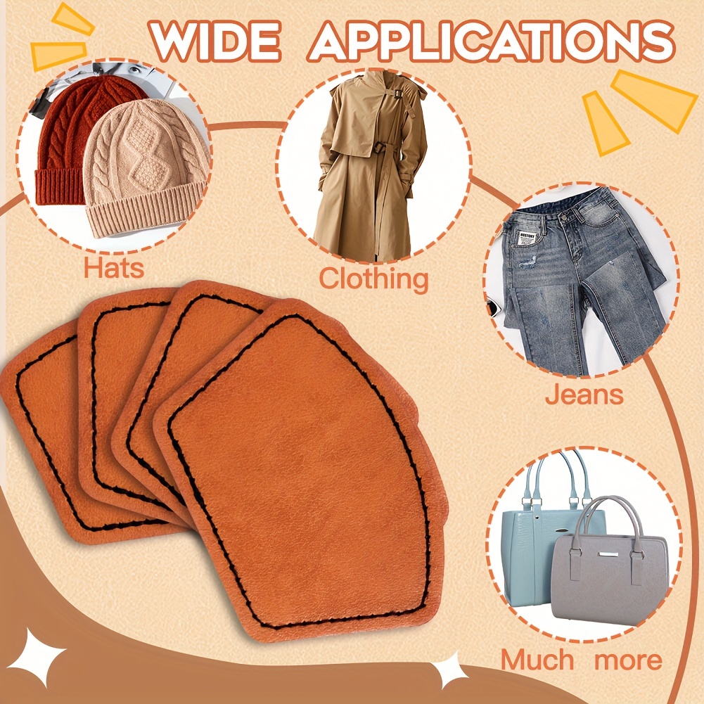 paquete 12 parches adhesivos cuero sintético sombreros Temu Uruguay