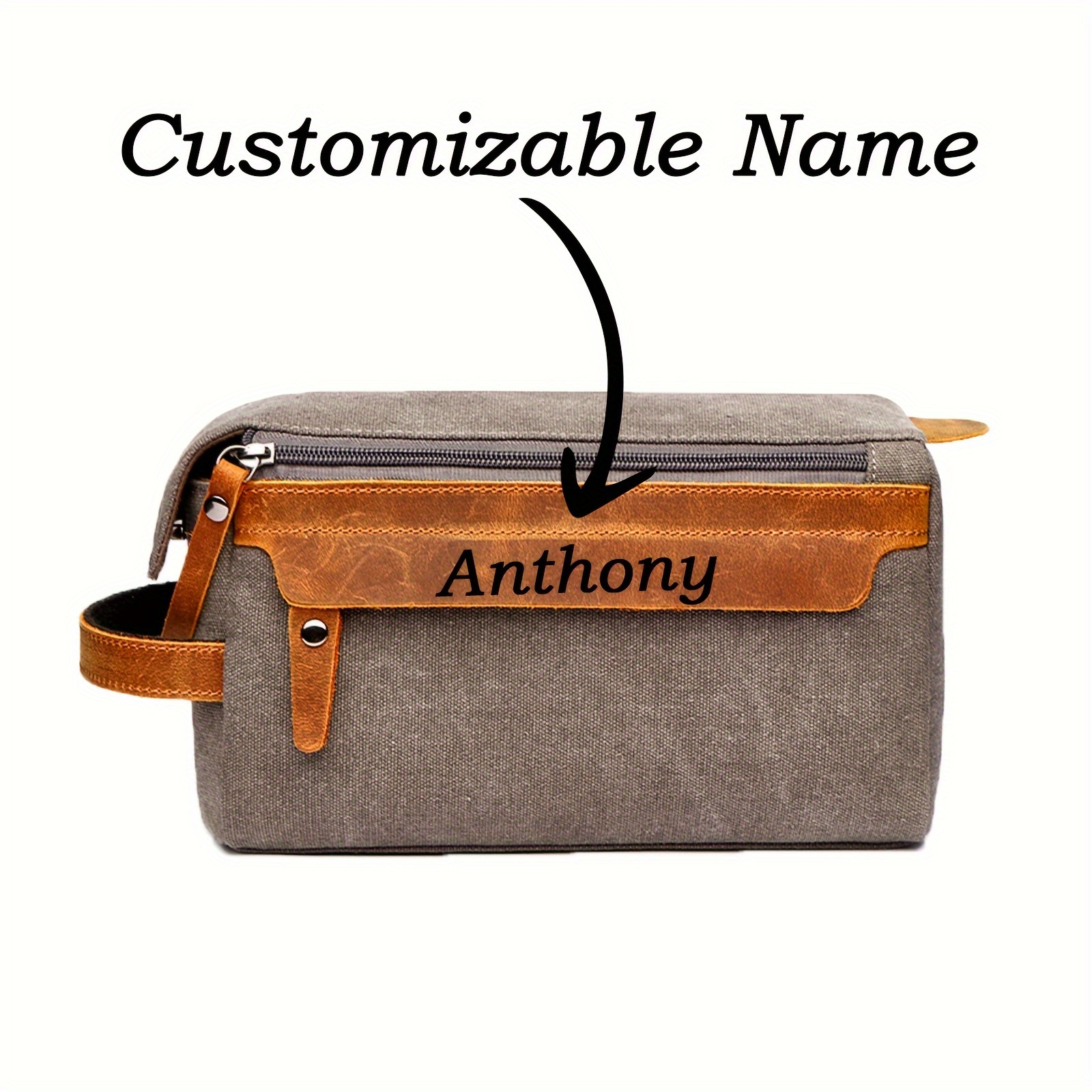 

Personalized Toiletry Bag - Engraved And , For Shaving , Unique For Husband, Dad, , And