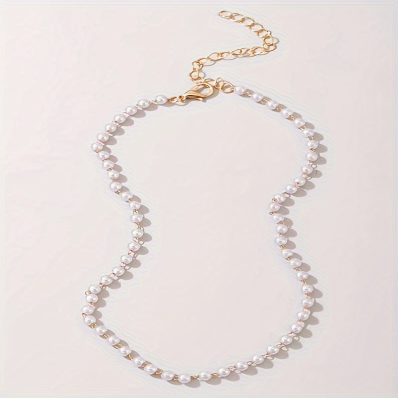 TEMU Colgante con collar de perlas de impresionante, regalo para mujeres