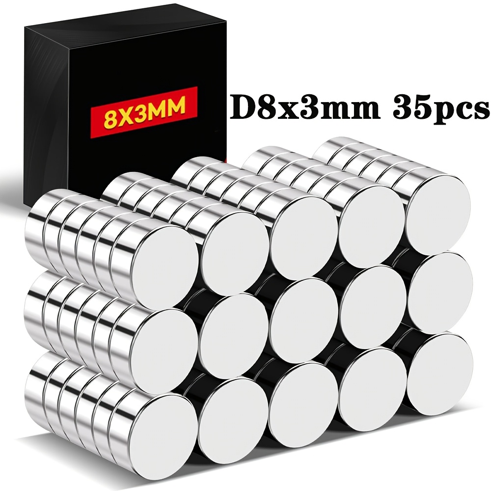 Image of Refrigerator Magnets Small Round Magnets - D8x3mm Miniature Disc Magnets, Ideal For Office Use, Miniature Round Buttons, Storage, Tool Organization, And Cat-eye Nail Art