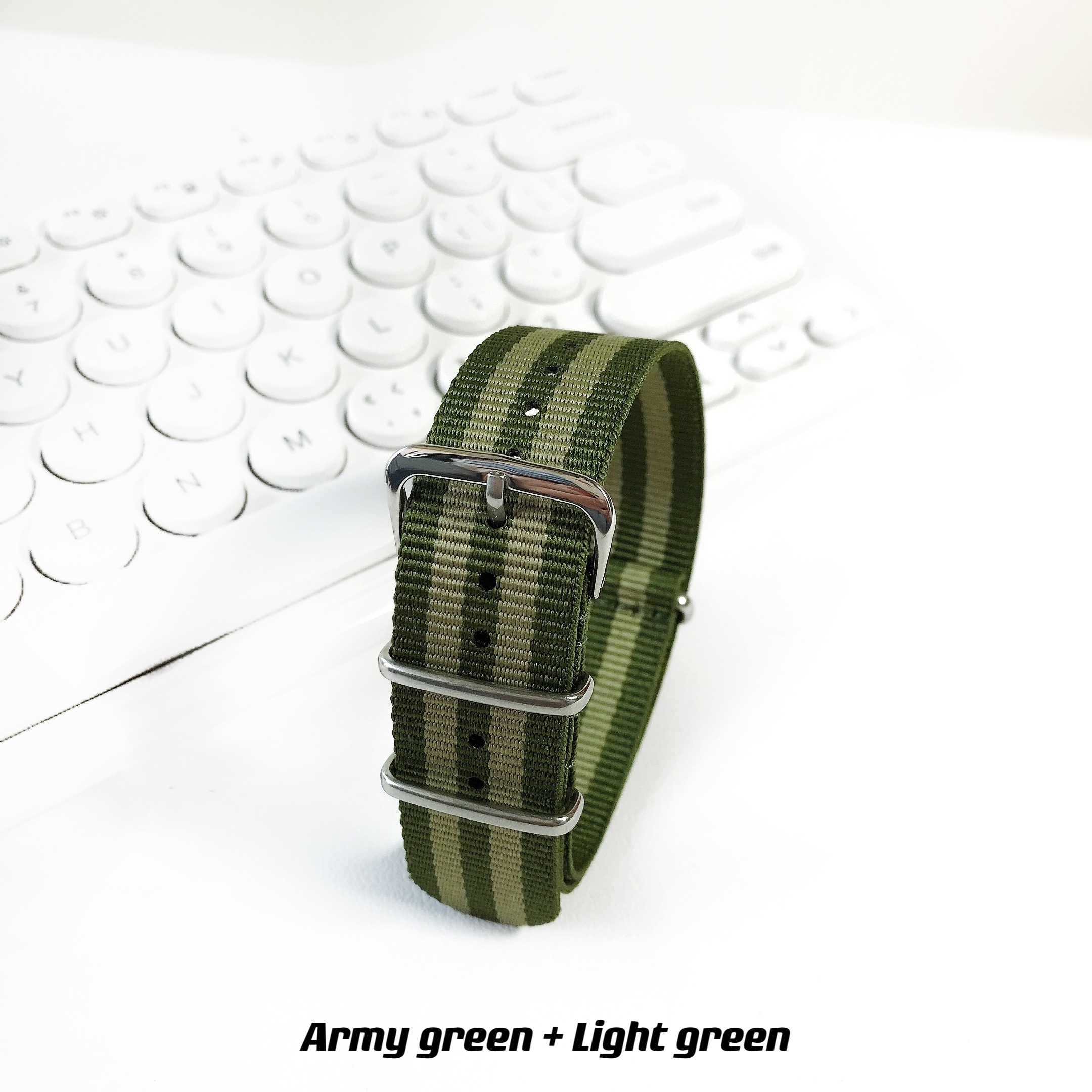 TEMU Fashionable Nylon Material Watch Band, Comfortable And Breathable, Is Stainless Steel Anti-rust, Suitable For Man And Woman, Width: