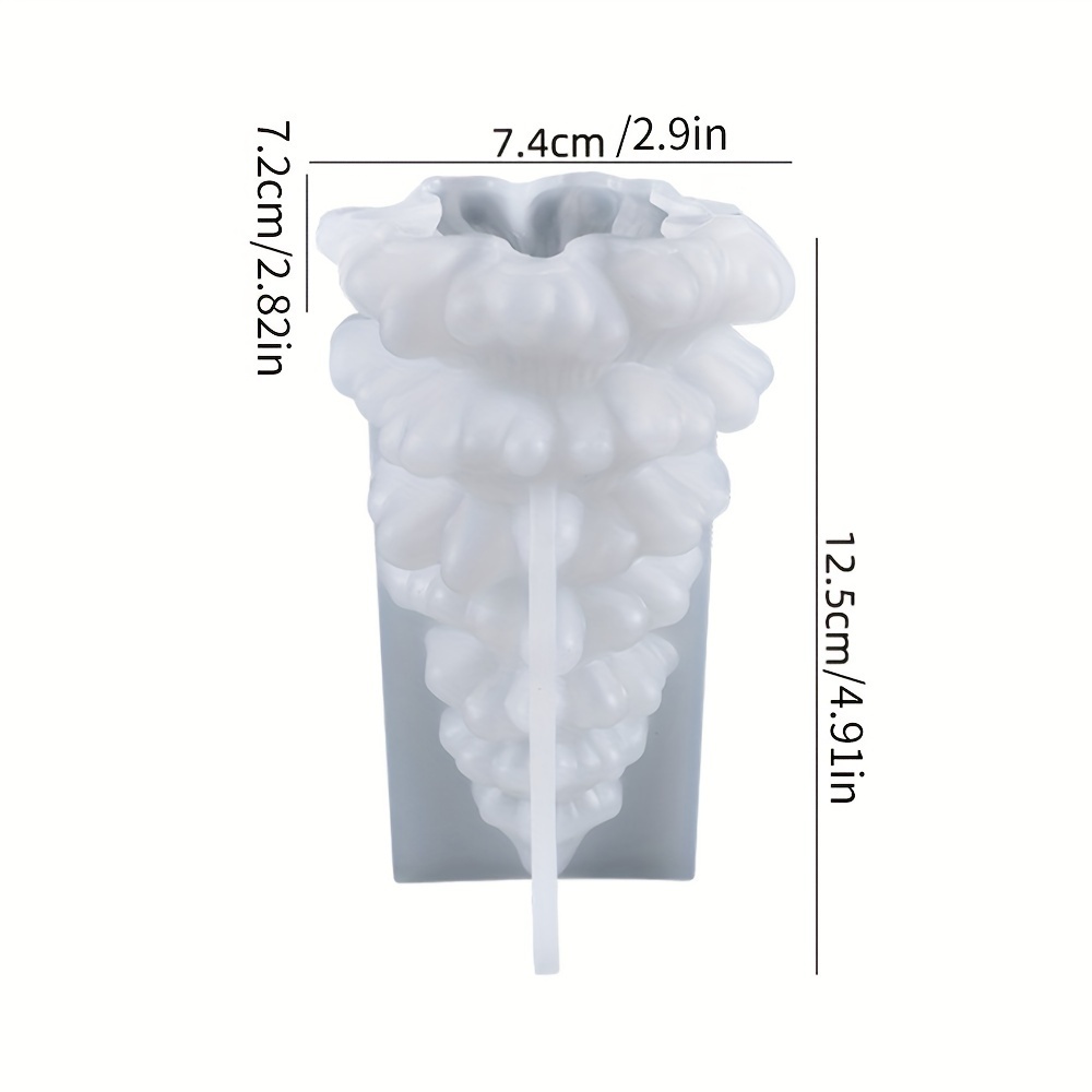 1pc A Silicone Mold Shaped Like A 3d Christmas Pine Tree, Designed For Making Candles, Wax, Epoxy Resin Casting, And Soap, Perfect For Christmas Party Decorations
