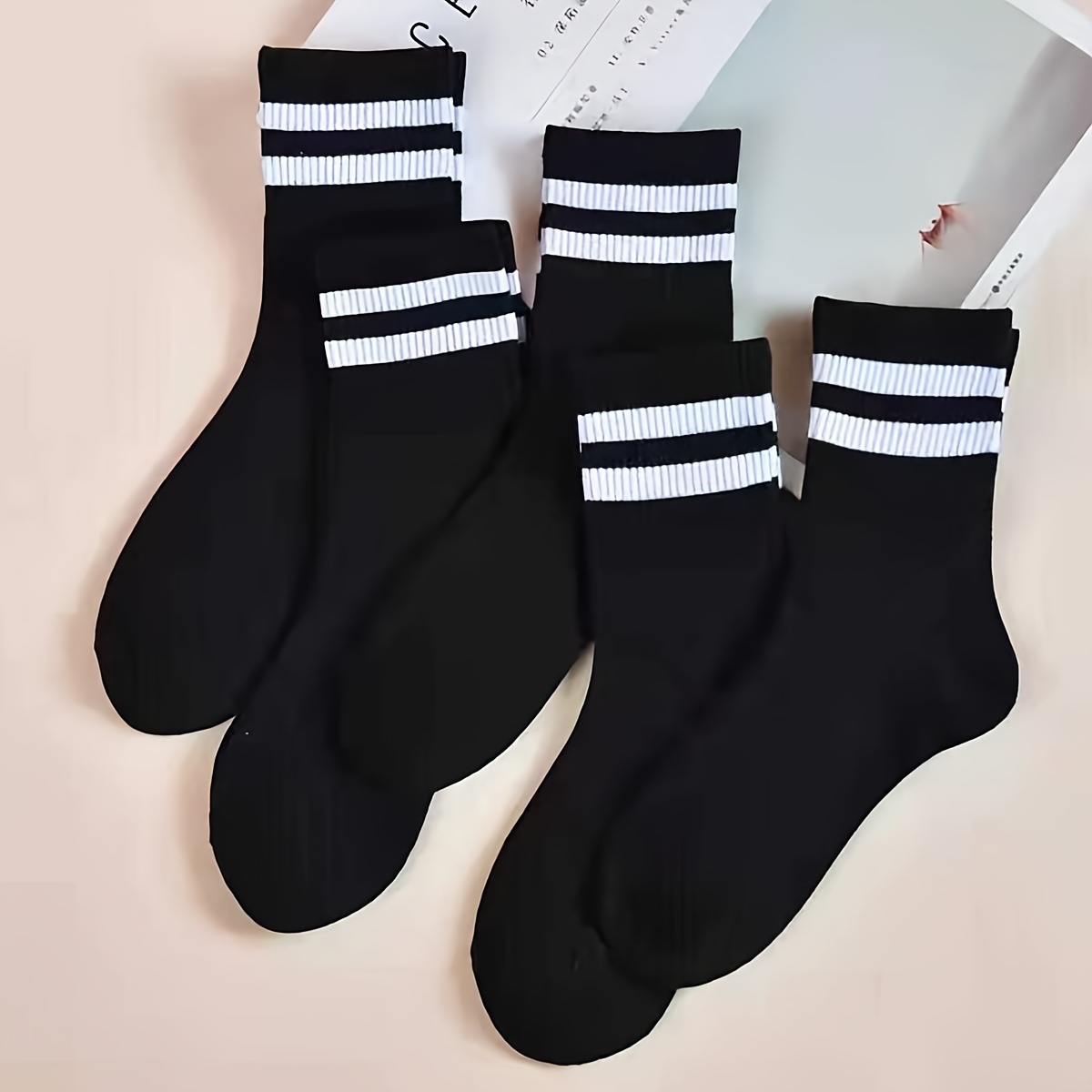

5pcs & Comfortable Striped - , Mid-