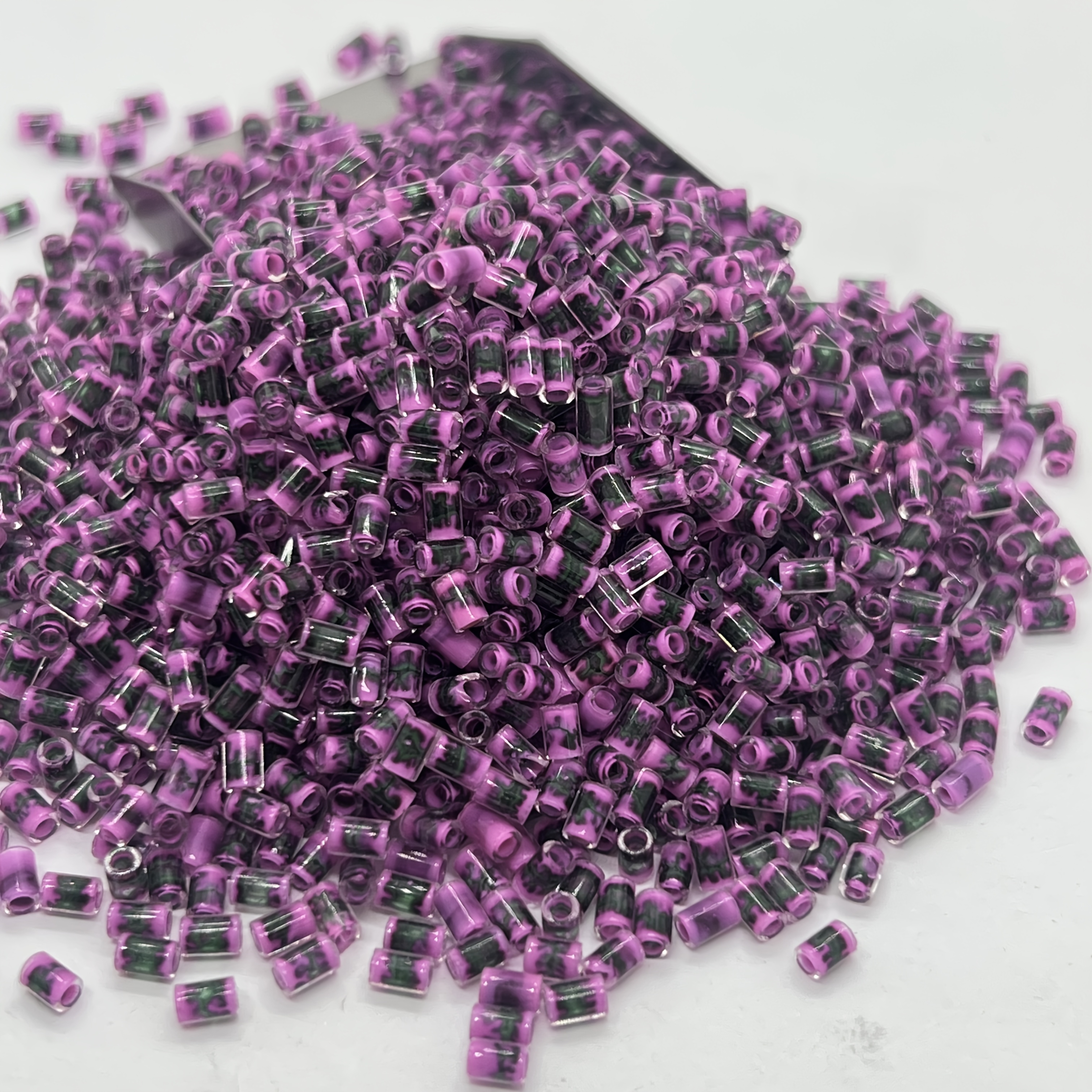 Colorful Bamboo-shaped Glass Bead Set, 320pcs for DIY Jewelry Making