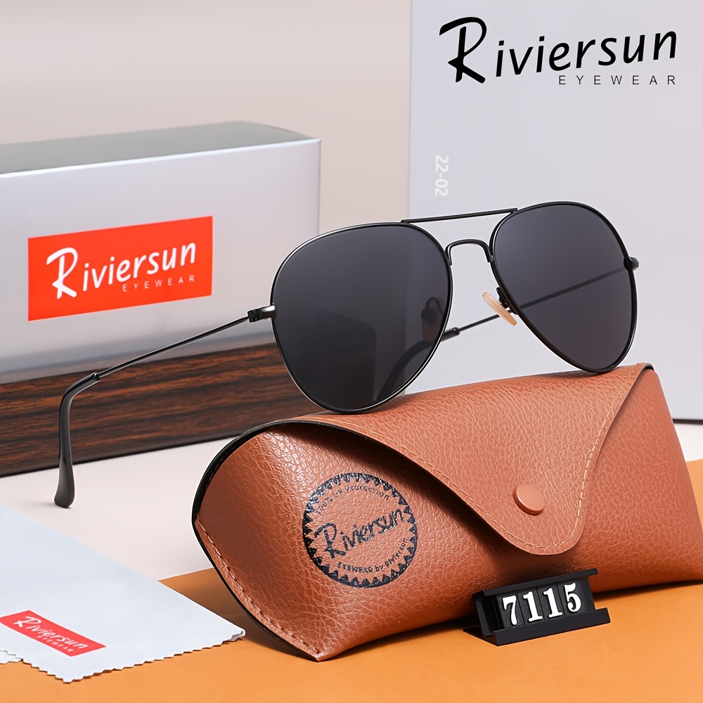     polarized fashion glasses with tac case cloth original aviation glasses glare for fishing boating eyewear gift non for activities christmas valentine mother