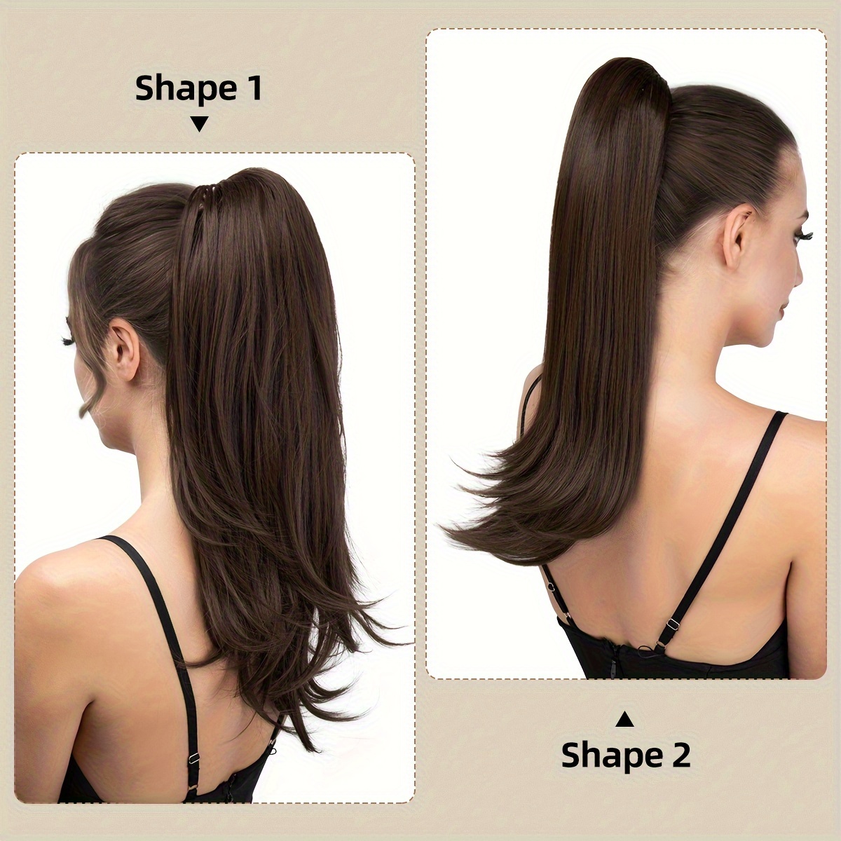 womens elegant clip in ponytail extension 18 inch multi style synthetic hairpiece versatile small pony accessory details 5