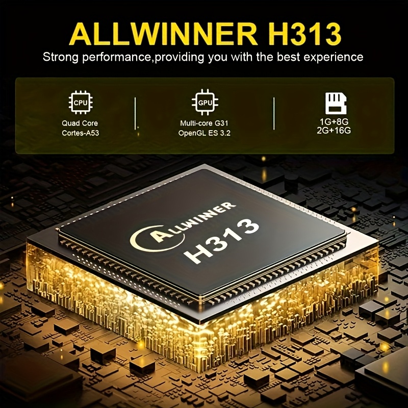 Ultra Mini Portable Tanix TX1 TV BOX Android 10 Lecteur Média Réseau Intelligent - Allwinner H313, WiFi 2, 4G Ulta HD 4K 1GB/2BG RAM 8GO 16Go Stockage Alimentation USB Delivery Stereo 1080P DDR3, Supporte HEVC MAIN 10 ️