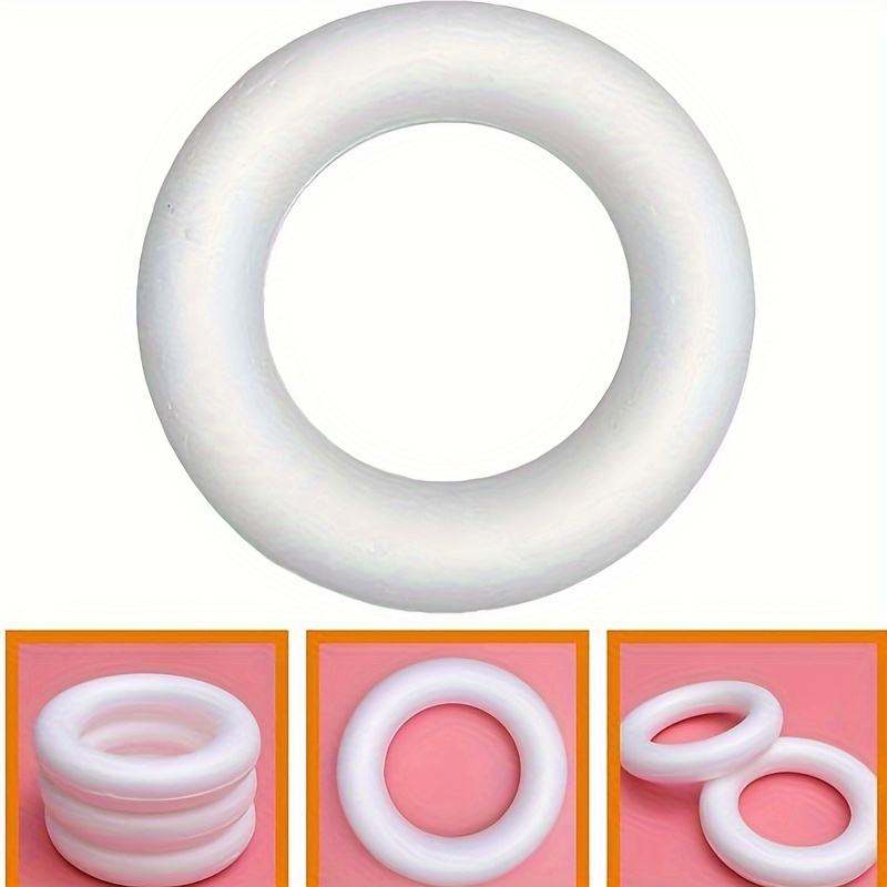 

Foam Wreath Form For Diy Crafts - 25cm Polystyrene Ring For Floral Projects, Christmas Decor, Weddings And Home Decoration - 1 Pack